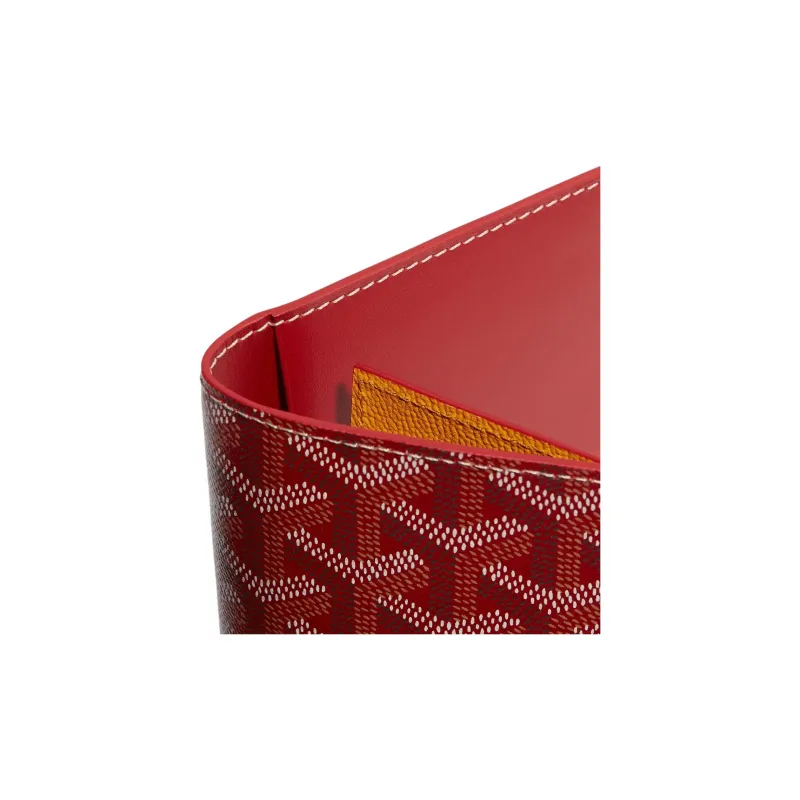 GOYARD Grenelle Canvas With Leather Card Holders Passport Holders Unisex Red-2