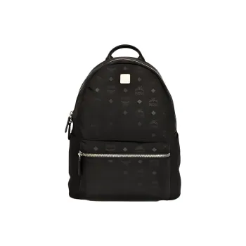 MCM Stark Classic Backpack Monogram Black