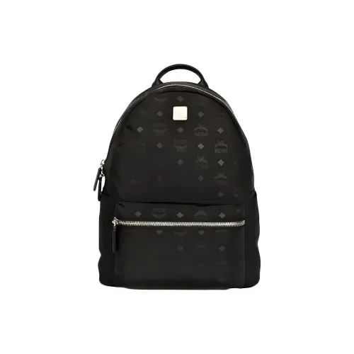 MCM Stark Classic Backpack Monogram Black
