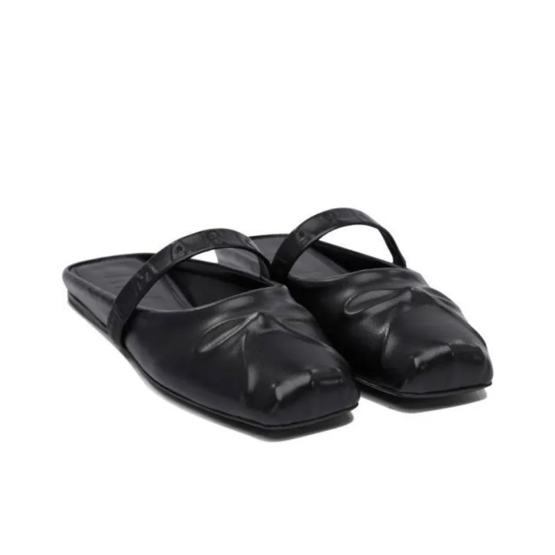 MARNI Logo Debossed Square Toe Loafers Women's-2