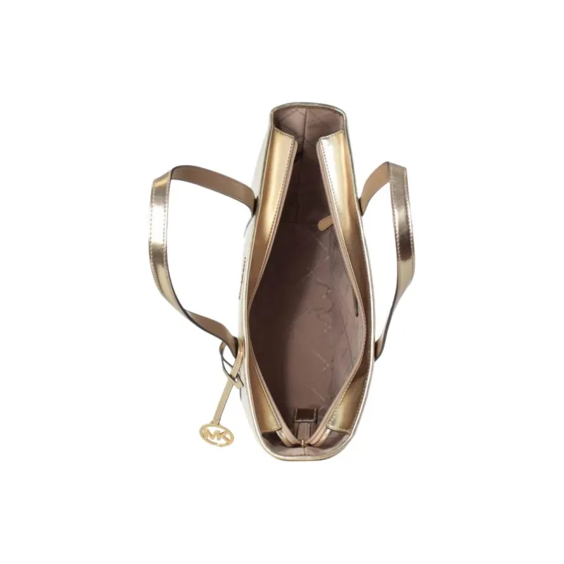 MICHAEL KORS Canvas Bag, Shoulder Bag Women's Gold-2