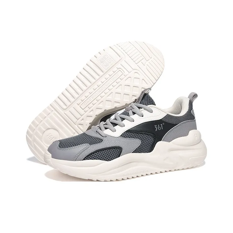 361° Cushioning Breathable Lightweight Low Top Casual Shoes Men's Zinc Iron Gray Smoke Gray-5