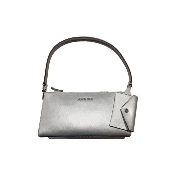 MICHAEL KORS Leather Shoulder Bag Regular Women's Silver