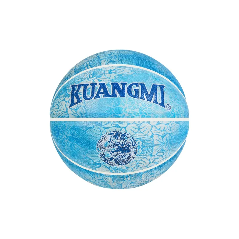 Kuangmi PU Basketball Water Wave Blue Size 7 Ball Street Unisex-9