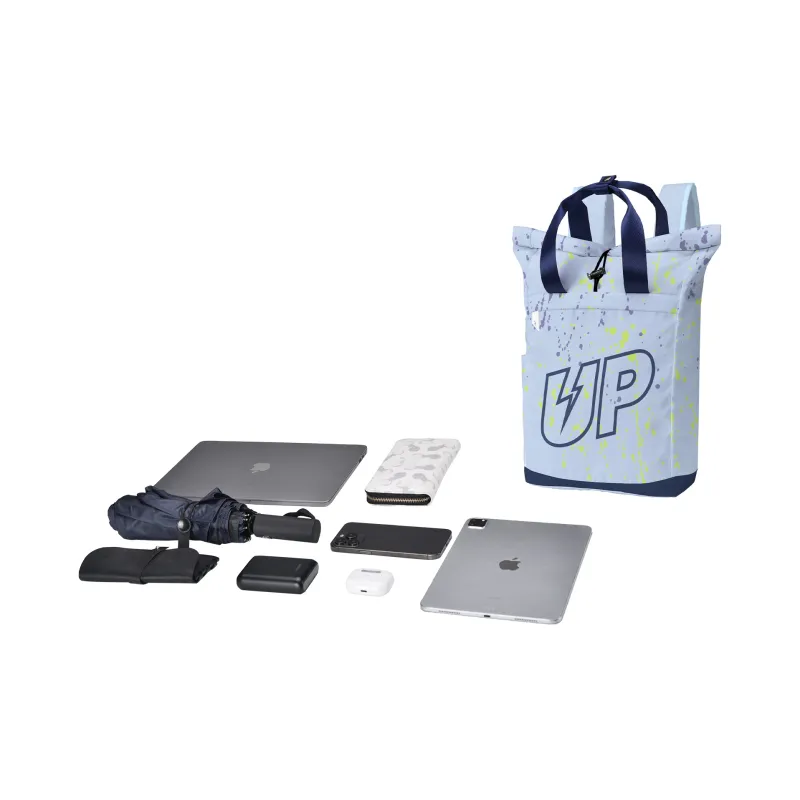 TURN UP Polyester Backpack Regular Unisex Blue-14