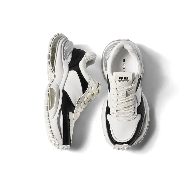 CHERYKALLY Wear-Resistant Breathable Height Increasing Low-Top Chunky Sneakers Women's-10
