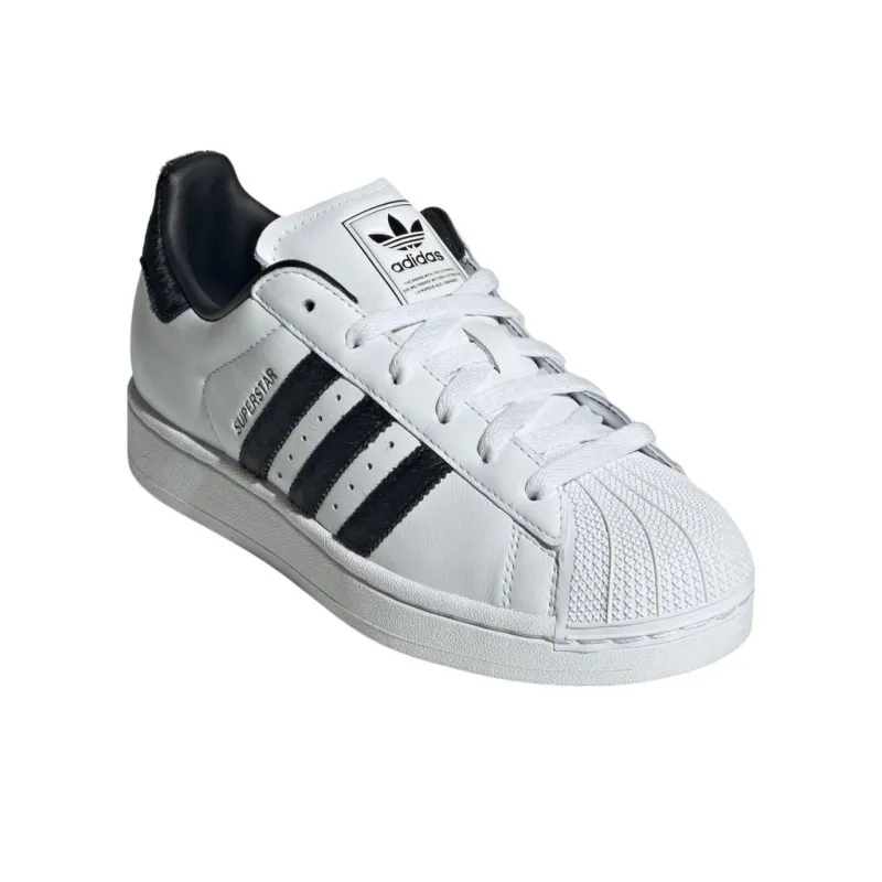 Adidas Superstar Ii White Black Pony Hair Women's-2