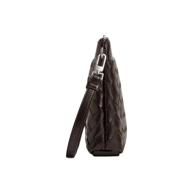 Bottega Veneta Cow Leather Clutch Men's Red Brown-1