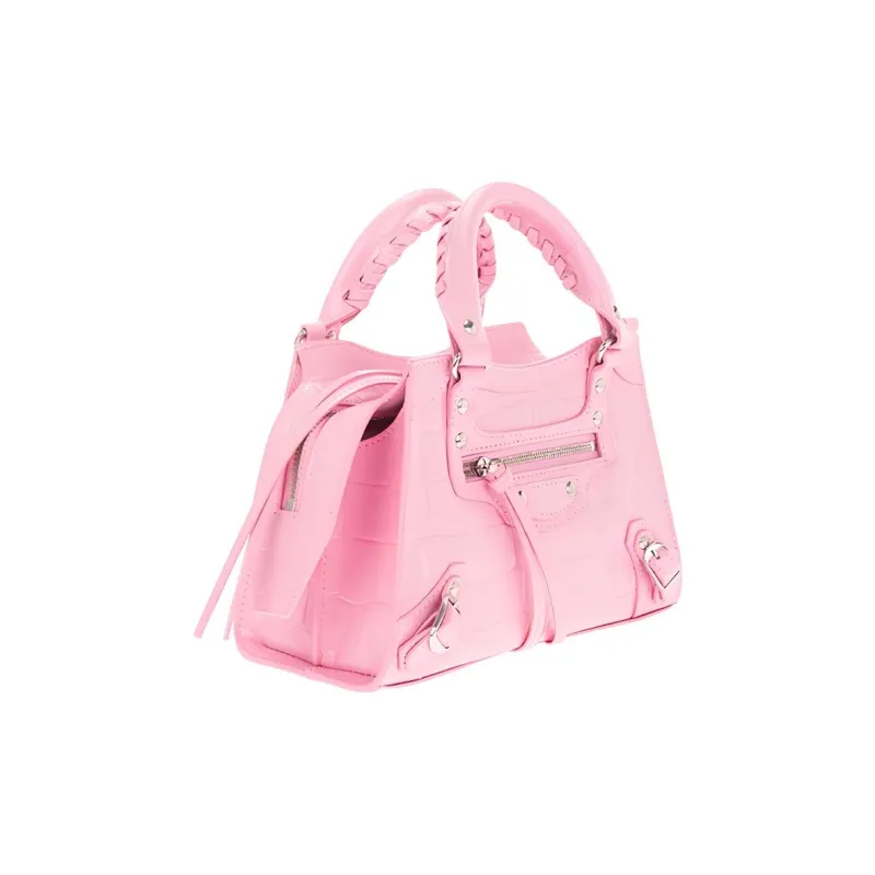 Balenciaga Cow Leather Shoulder Bag Mini Women's Pink-2