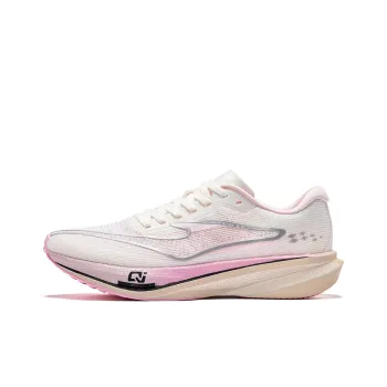 Erke Extreme Wind 3.0 Cushioning Rebound Height Increasing Low Top Training Running Shoes Women's White Pink Silver