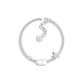 DIOR Faux Crystal, Metal Bracelets Women's Silver