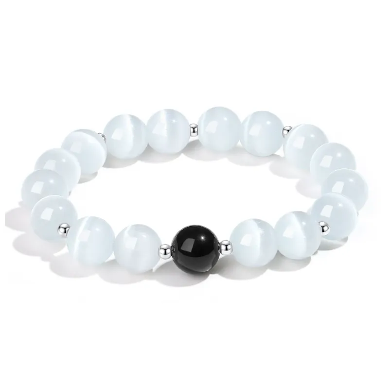 PUTUOSHANWENCHUANG Obsidian Bracelets Unisex-0