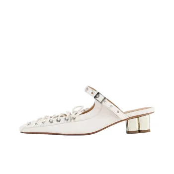 GANNI Slip Resistant Closed Toe Slippers Women's White