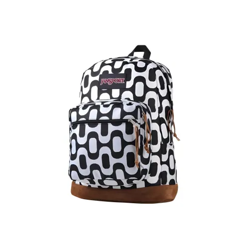 JanSport Polyester Backpack Medium Size Women's Black & White