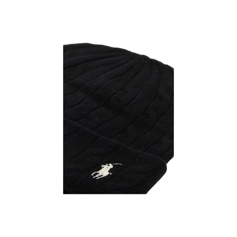 Ralph Lauren Logo Embroidered Cable Knit Beanie-2