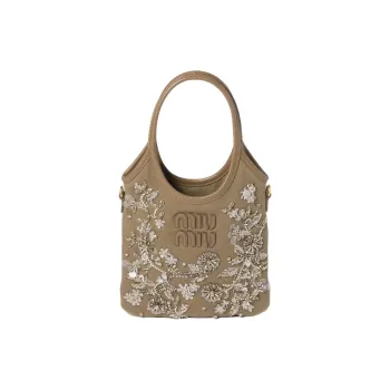 MIU MIU Ivy Fabric Shoulder Bag, Crossbody Bag, Handbag Women's Tundra Color