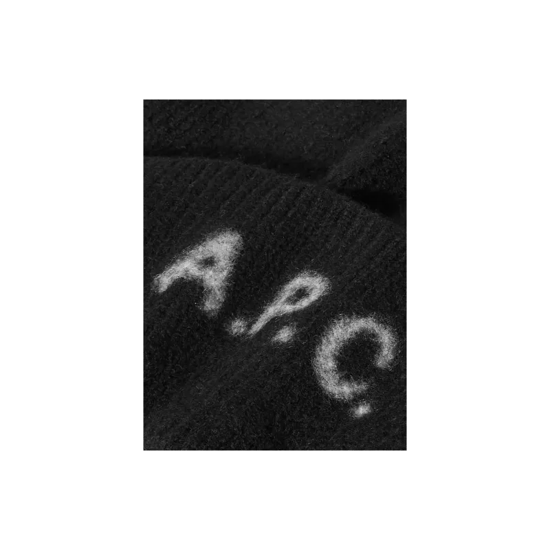 A.P.C Harry Logo Printed Knitted Beanie-4