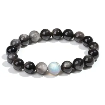 PUTUOSHANWENCHUANG Obsidian Bracelets Unisex