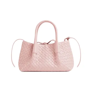 Bottega Veneta Cow Leather Tote Bag, Shopping Bag, Shoulder Bag, Handbag Small Size Women's Rose Pink