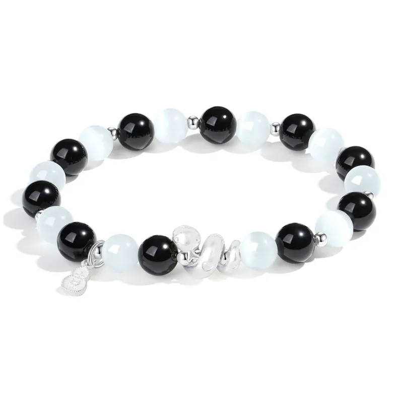 PUTUOSHANWENCHUANG Glass Cat Eye Bracelets Unisex-1