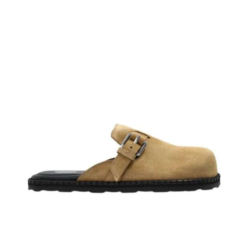 MOSCHINO Buckled Round Toe Mules Women's-1
