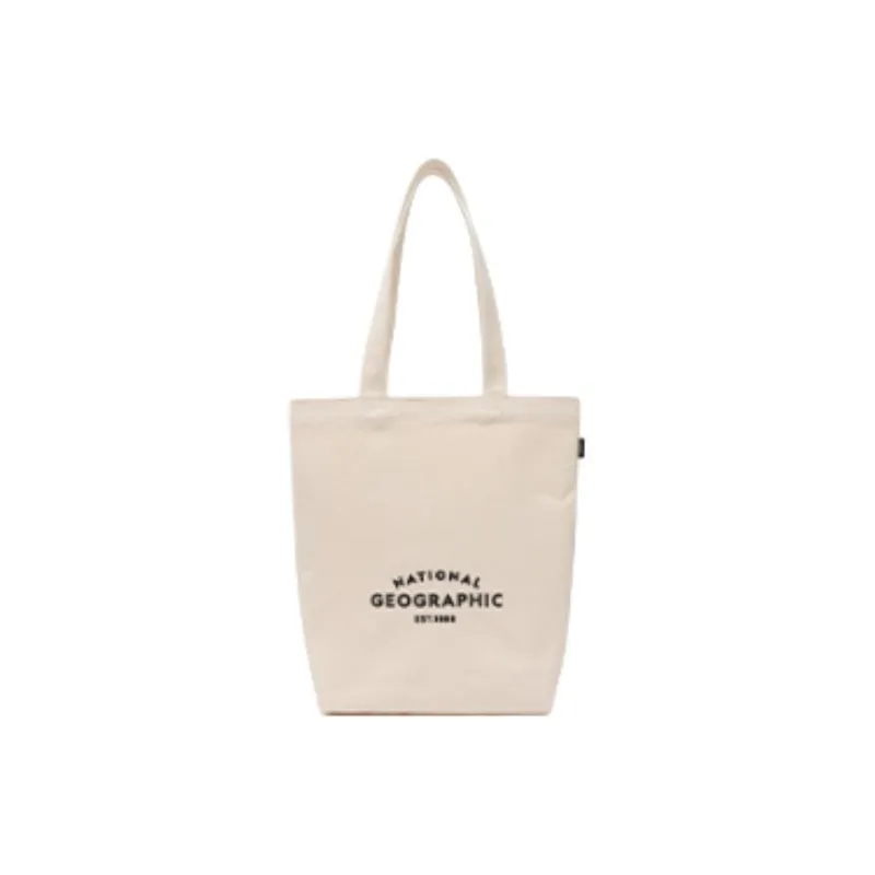 NATIONAL GEOGRAPHIC Cotton Tote Bag Shopping Bag Handbag Shoulder Bag Women's Ivory White-0