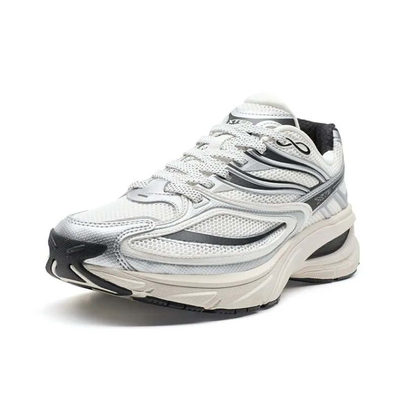 XTEP Small Basque 2nd Generation Casual Shoes Men Low Top Canvas White/Black-1