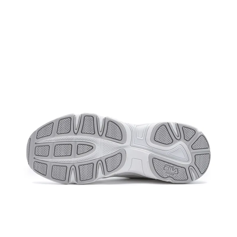 FILA Cushioning Low-Top Running Shoes Women's White Silver-4