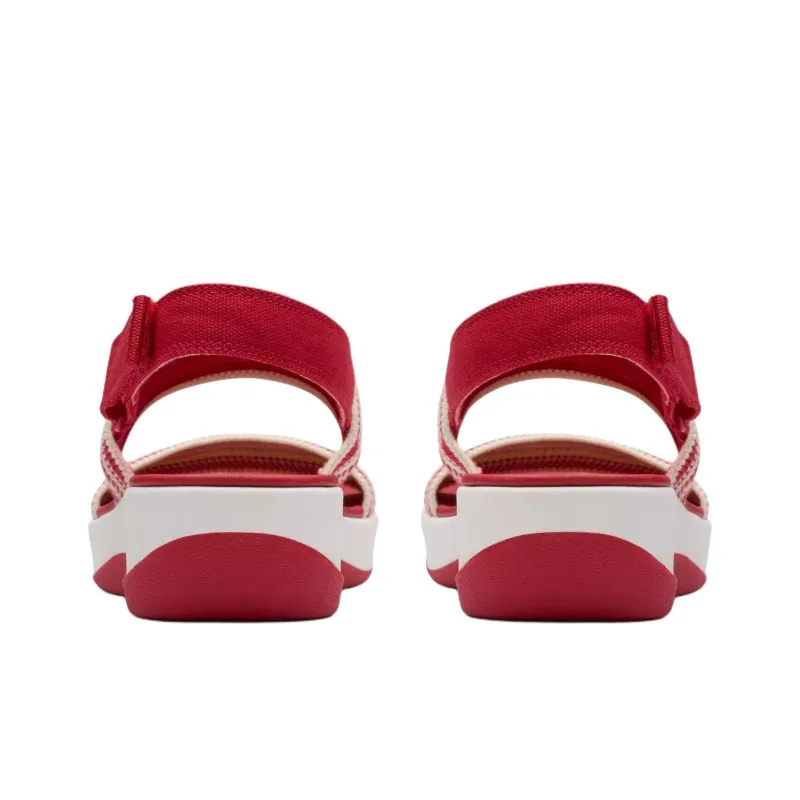 Clarks Arla Stroll Strap Sandals 4cm Women's Red-4