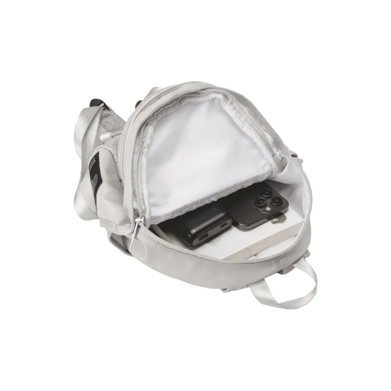 QRST Polyester Backpack Unisex Gray/Pink-3