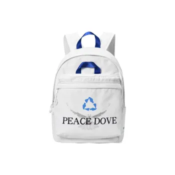 QRST Eco Friendly Fabric Backpack Large Size Unisex White
