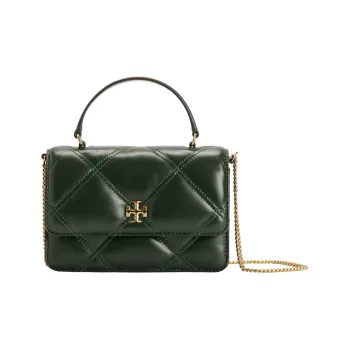 TORY BURCH Kira Nappa Leather Wallet Shoulder Bag Crossbody Bag Handbag Mini Women's Basil Green