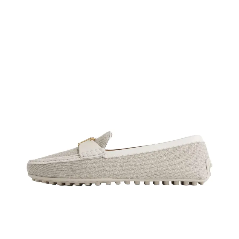 TOD'S Gommino Beanie Shoes Women's Gray White-0