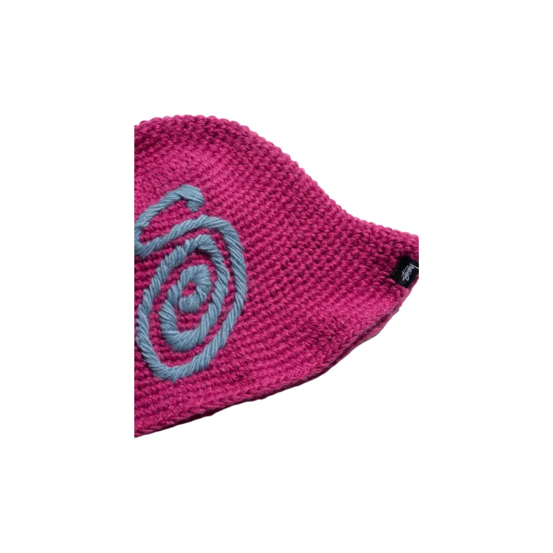 Stussy Knitted Fabric Bucket Hats Men's Pink-3
