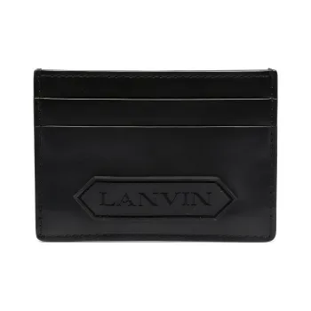 Lanvin Logo patch Leather Cardholder
