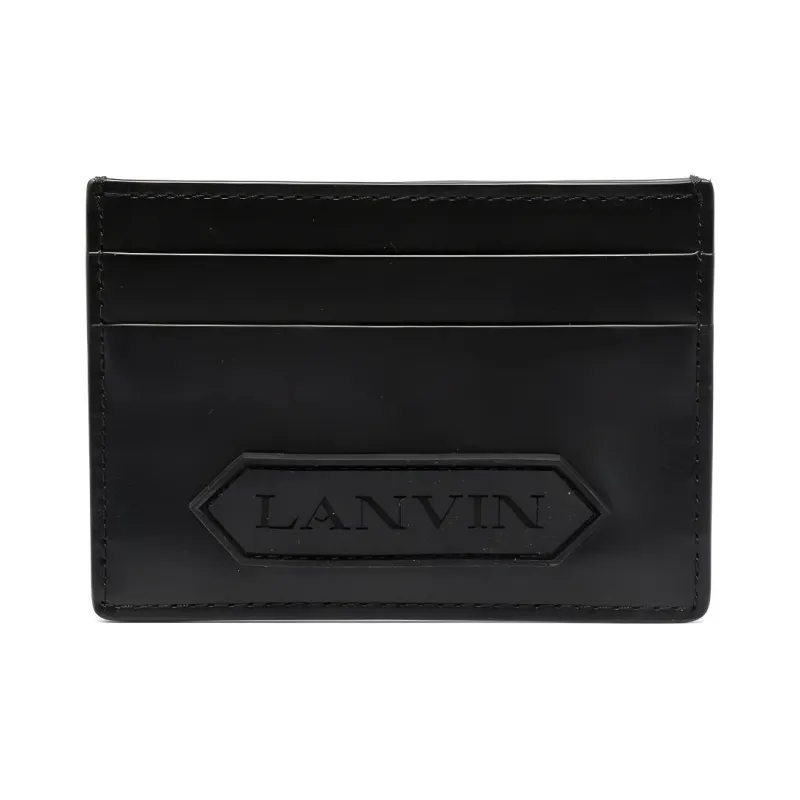 Lanvin Logo patch Leather Cardholder-0