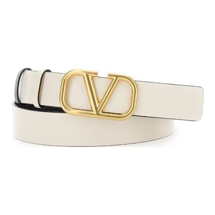 Valentino Leather Belts Women's Black Width 3CM-3