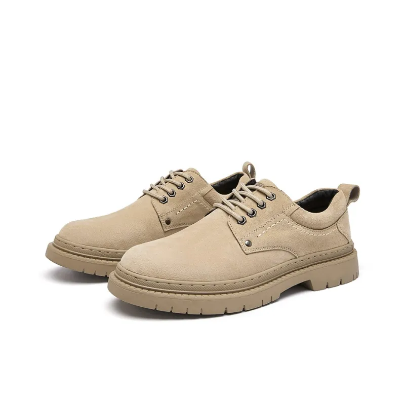 QIUTEXIONG Work Boots Men Low Top Gold/Sand/Khaki-9