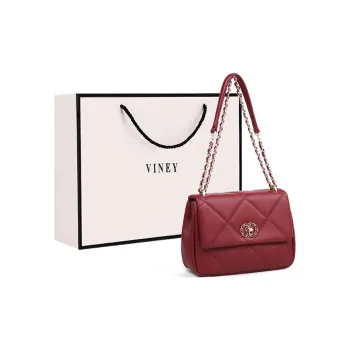 VINEY Cow Leather Shoulder Bag Crossbody Bag Regular Women's Red