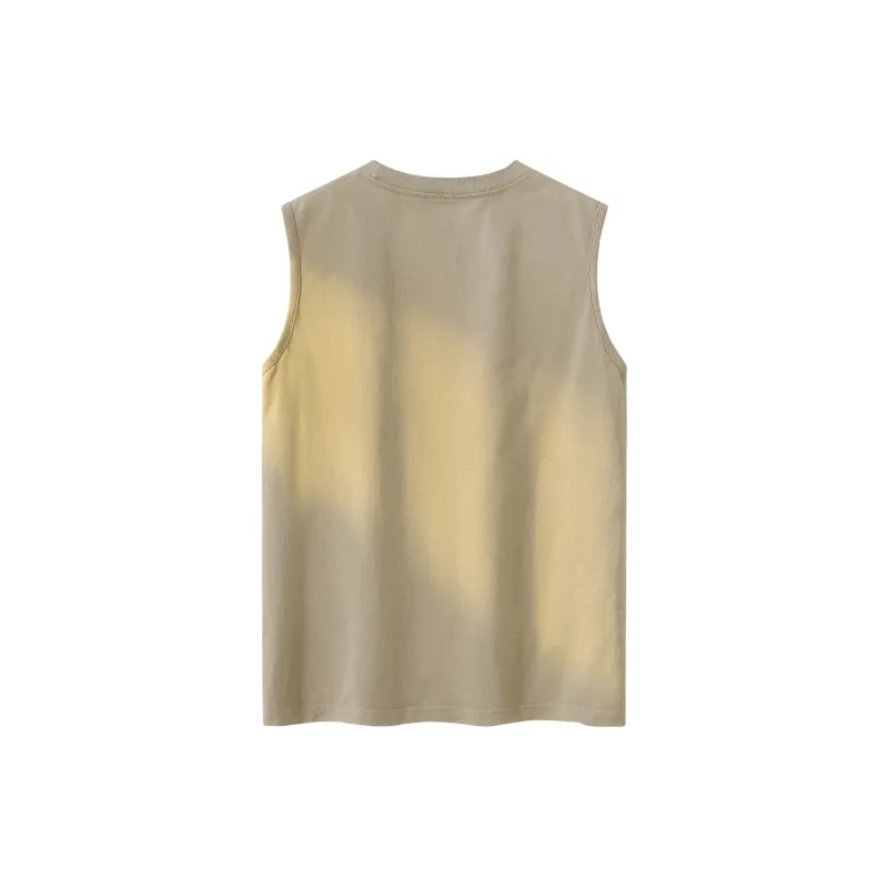 FASTFISH Tank Tops Unisex Beige Apricot-5