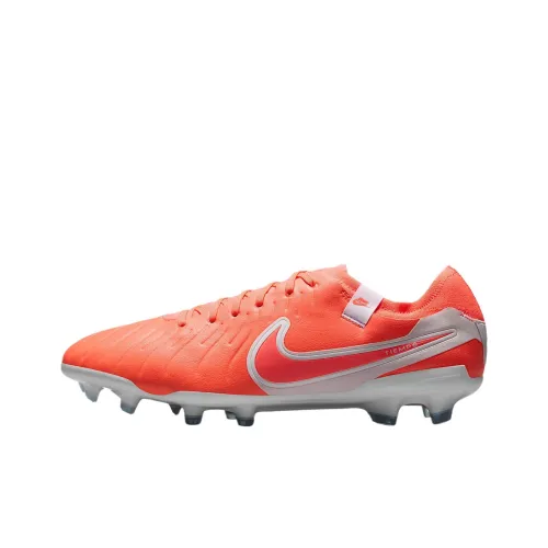 Nike Tiempo Legend 10 Pro Cushioned Slip Resistant Soccer Shoes Unisex Orange White