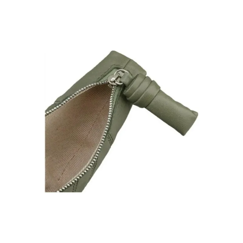 Lemaire Croissant Series Sheepskin Coin Purses Wallets Women's Fencing Green-2
