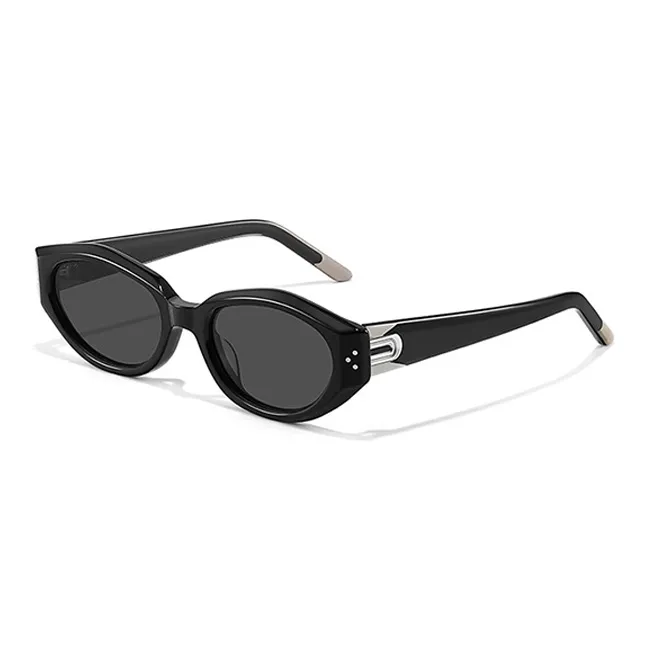 BERTHA Plate Frame Cat Eye Sunglasses Unisex Black-3