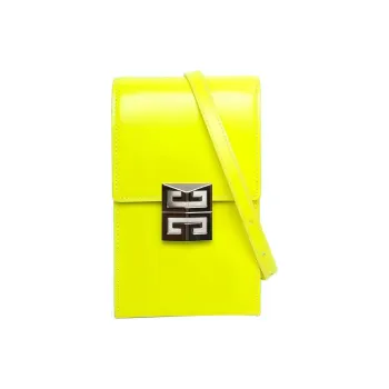 GIVENCHY Leather Shoulder Bag Crossbody Bag Mini Women's Yellow