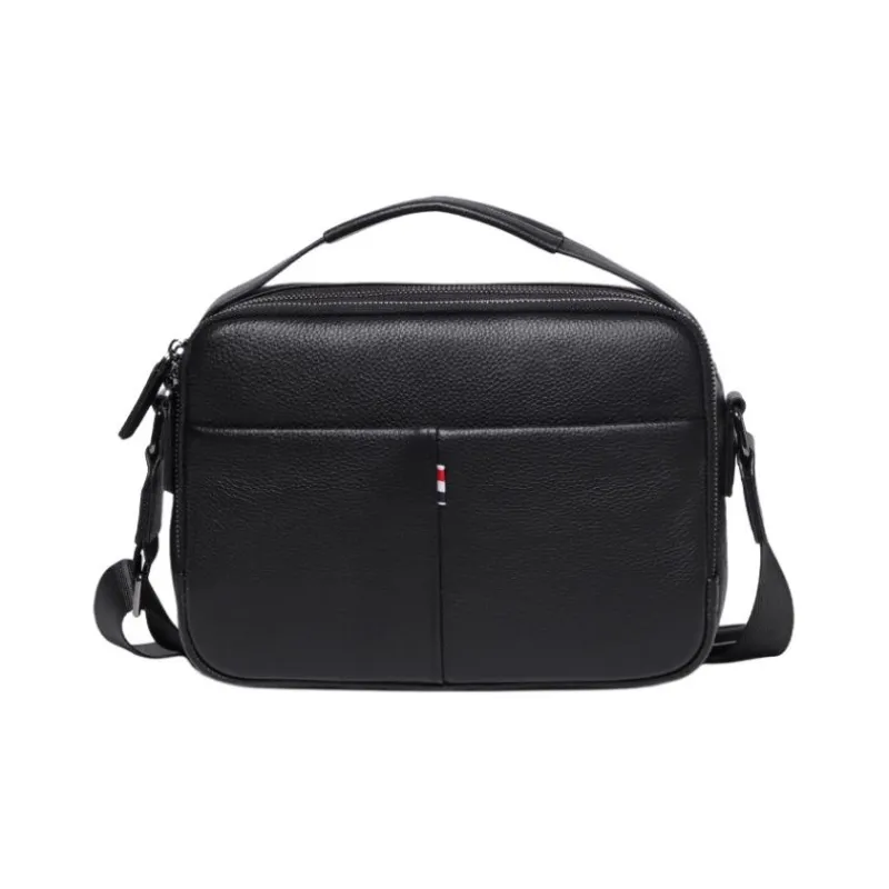 LARTIGENT Top Grain Cow Leather Handbag Men's Black-1