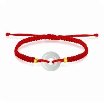 Love Jewelry Hetian Jade Bracelets Pale Greenish White Jade Unisex