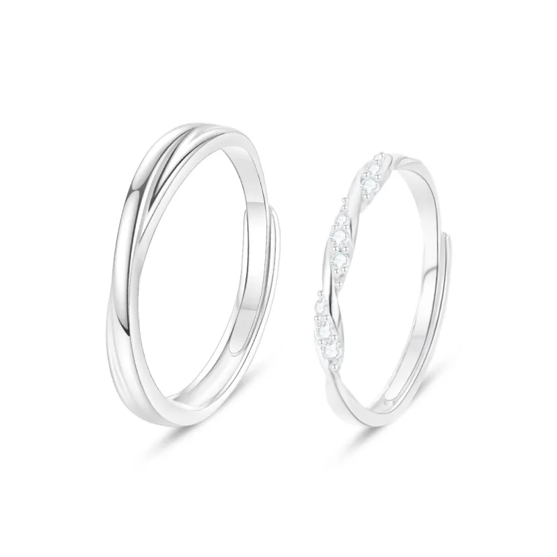 PRETTY DIARY S999 Fine Silver Rings Unisex-0