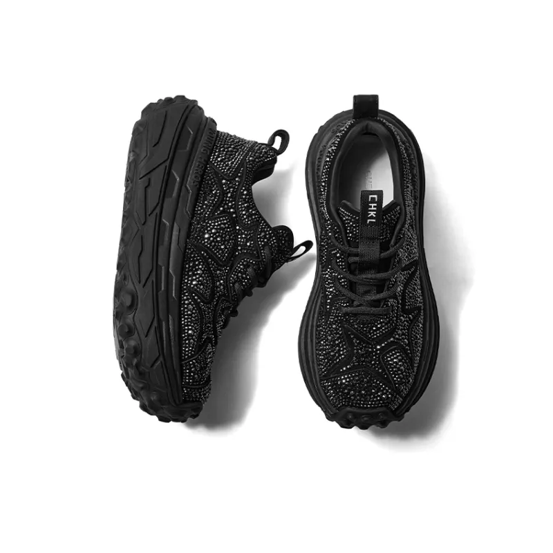 CHERYKALLY Slip-Resistant Breathable Height Increasing Coverage Low-Top Chunky Sneakers Women's-10