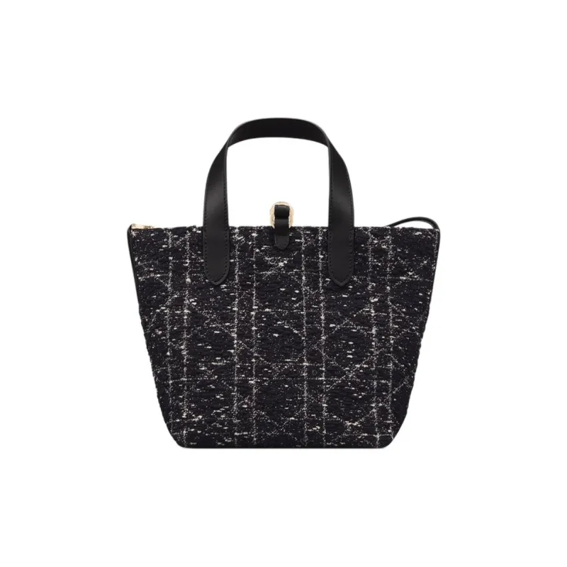 DIOR Toujours Cotton Shoulder Bag, Crossbody Bag, Handbag Small Size Women's Black-2