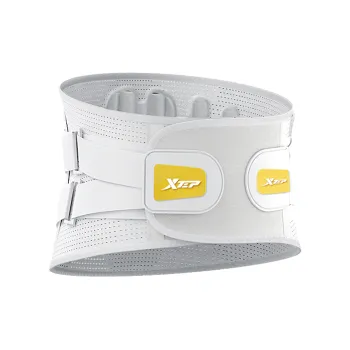 XTEP Waist Protector With 6 Steel Plates Support Protective Rehabilitation Compression Gray Unisex